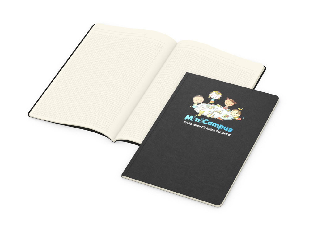 Notizbuch Copy-Book, A4, Winkelkaro, schwarz