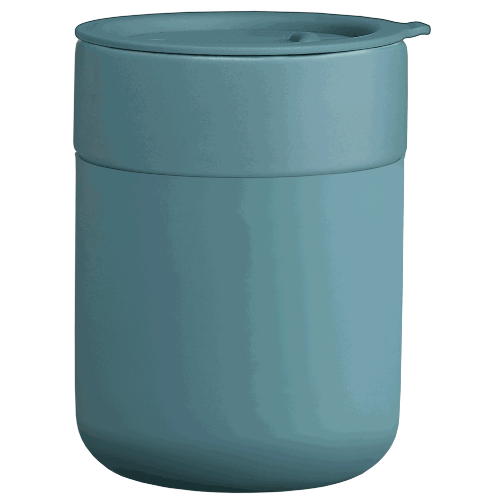 Obsidian - 295 ml Matte Keramik- und Silikonbecher mit Deckel