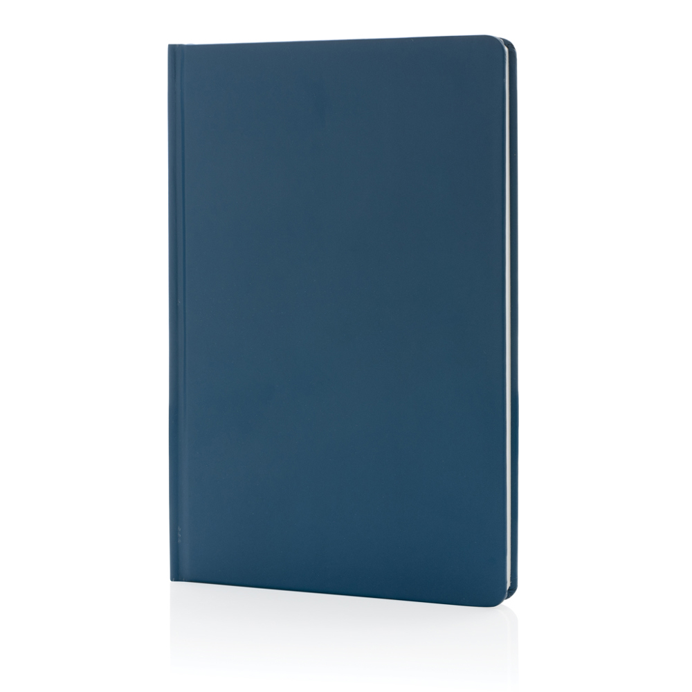 A5 Impact Steinpaper Hardcover Notizbuch - blau (± PMS 2377C)