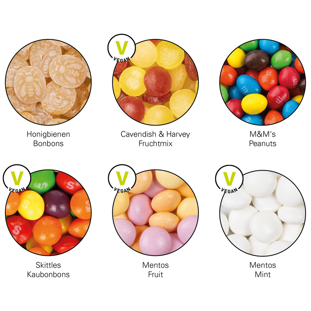 Papierdose Eco Midi mit Honigbienen Bonbons