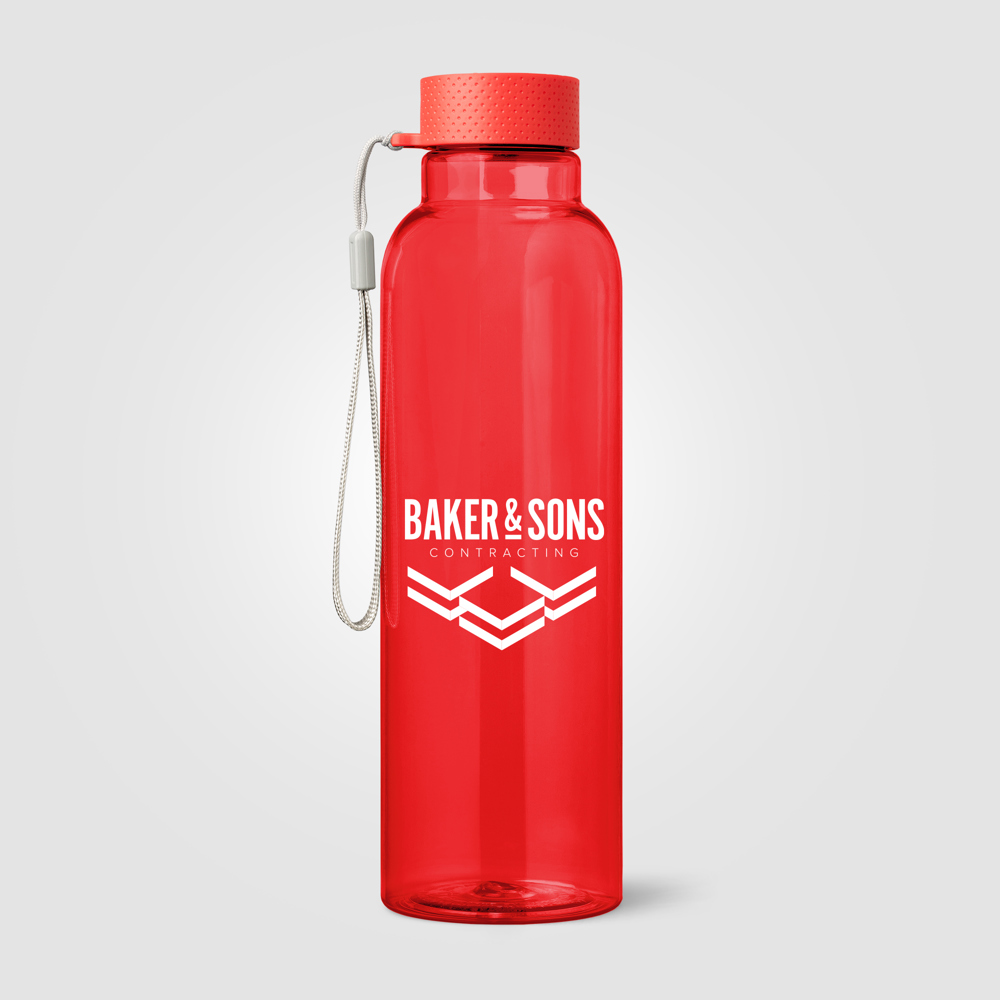 Aura rPET Trinkflasche mit Handschlaufe - 710 ml - Rot (#C8102E)