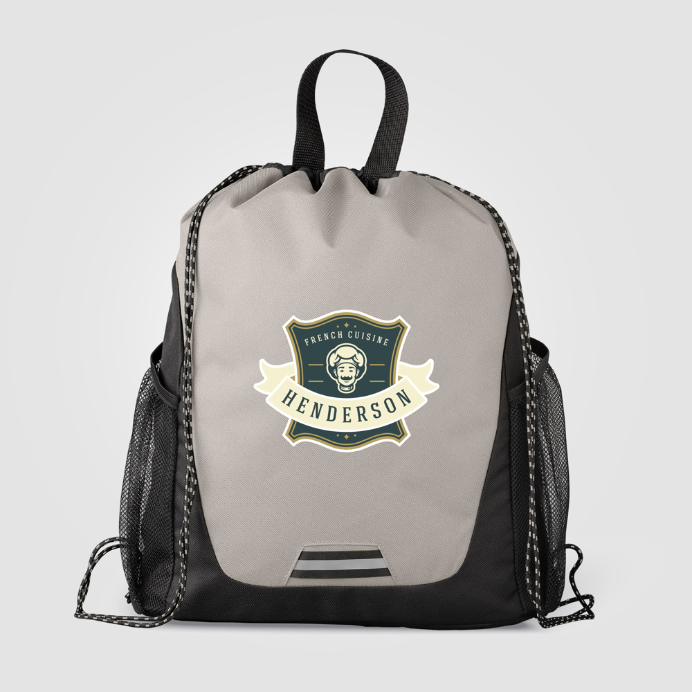 Jotun Rucksack aus recyceltem Polyester mit Seitentaschen und Kordelzug - 10 L - Düne (#ACA39A)
