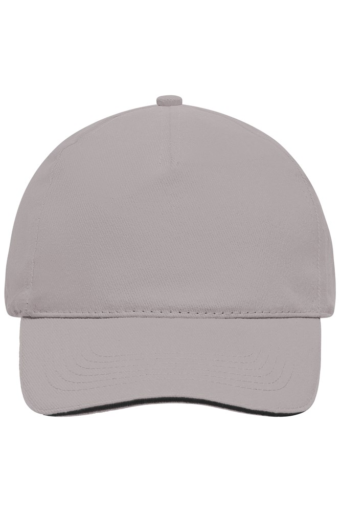 5 Panel Sandwich Cap - Light-grey/black (ca. Pantone 400C
blackC)