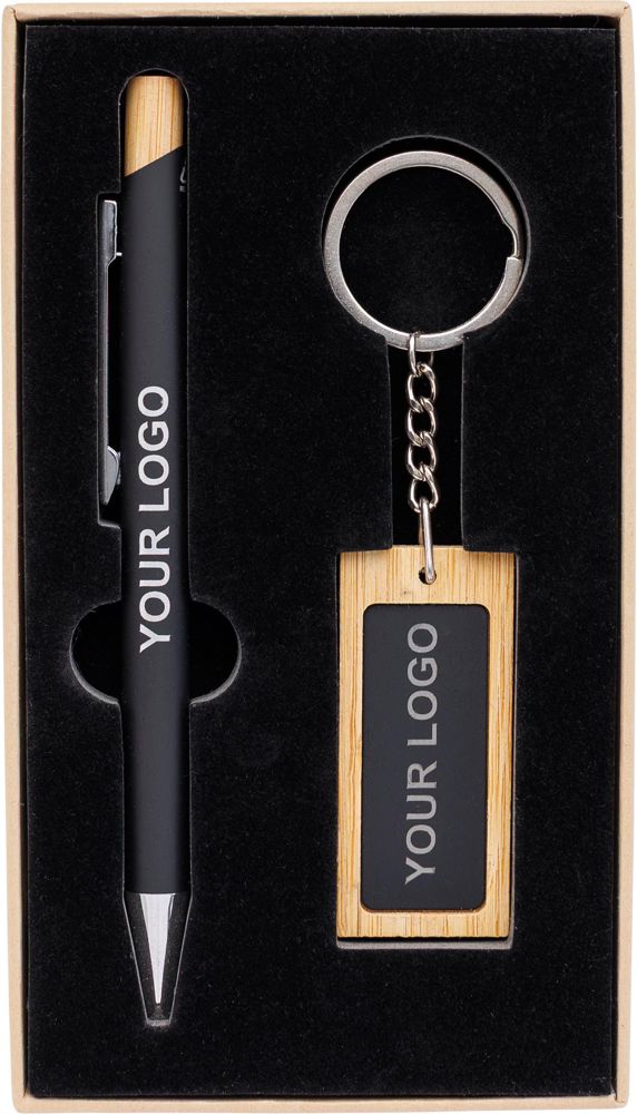 Bambus-Schreibset Zaid - Schwarz