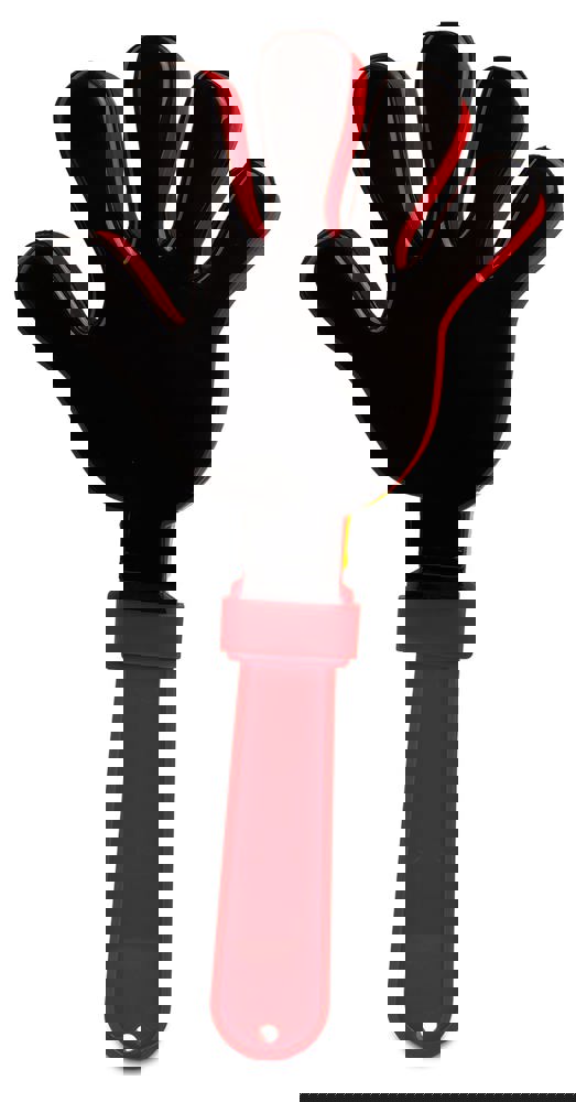 Klapperhand, schwarz/rot/gelb, one size