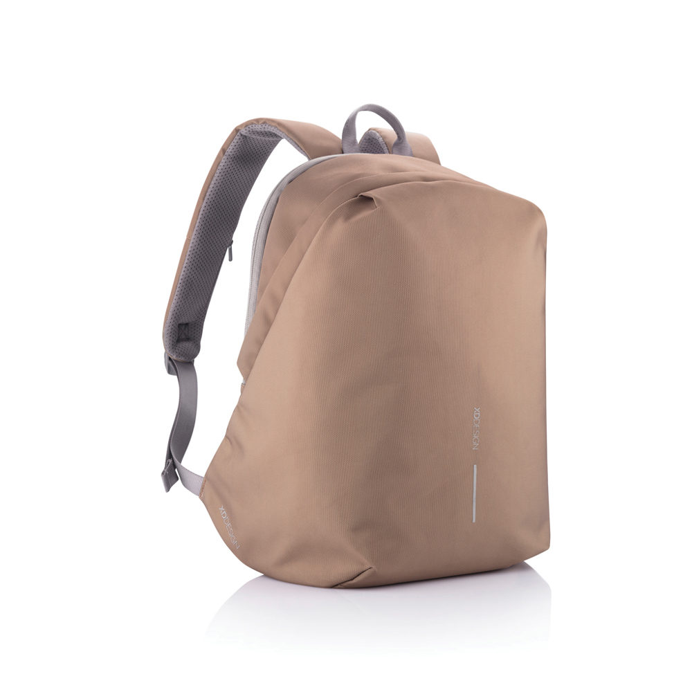 Bobby Soft, Anti-Diebstahl-Rucksack - khaki, grau (± PMS 140/ ± PMS Cool Grey 9)