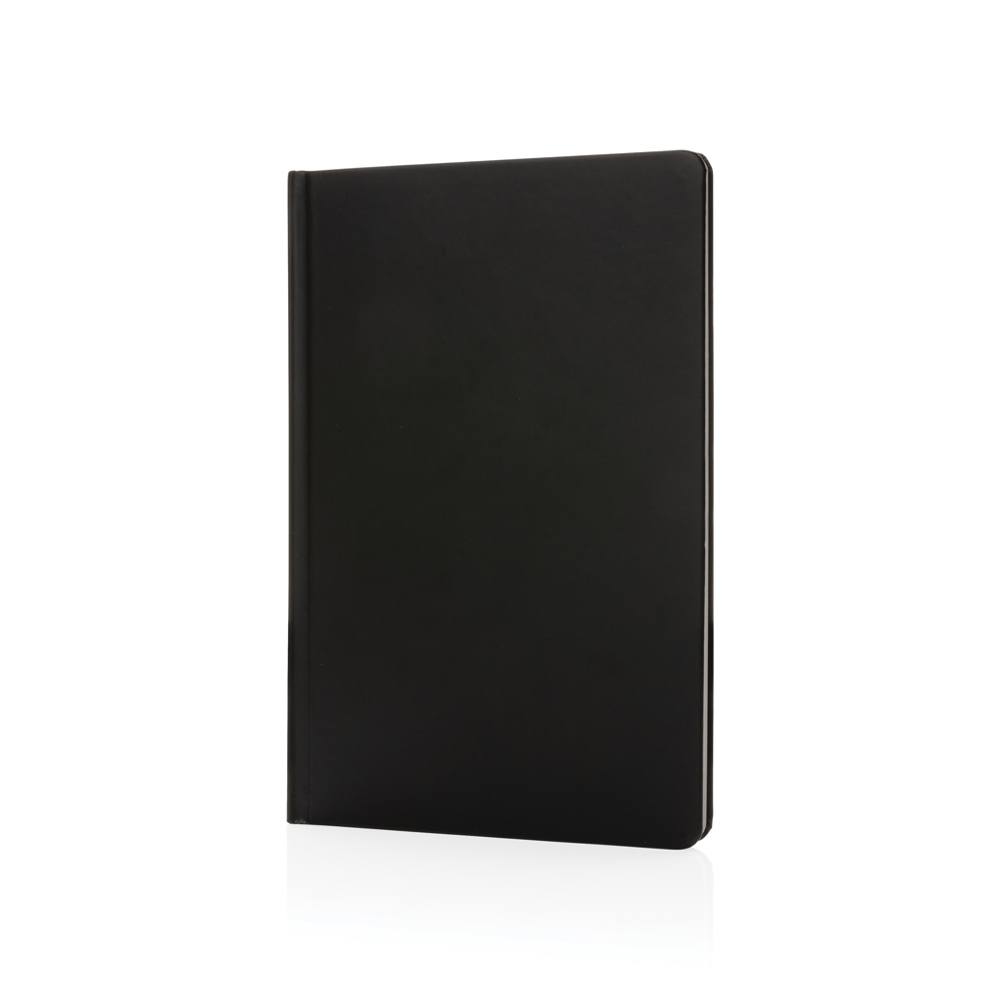 A5 Impact Steinpaper Hardcover Notizbuch - schwarz (± PMS Black)