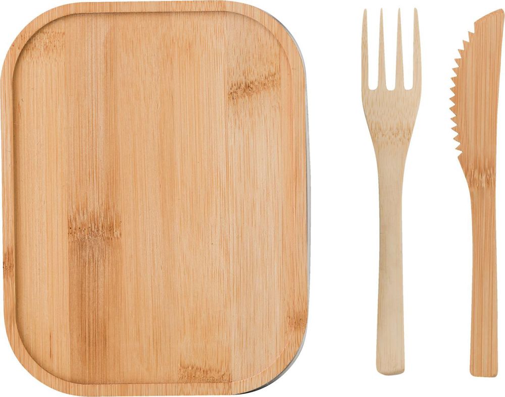 Brotdose aus Edelstahl Esme - Braun