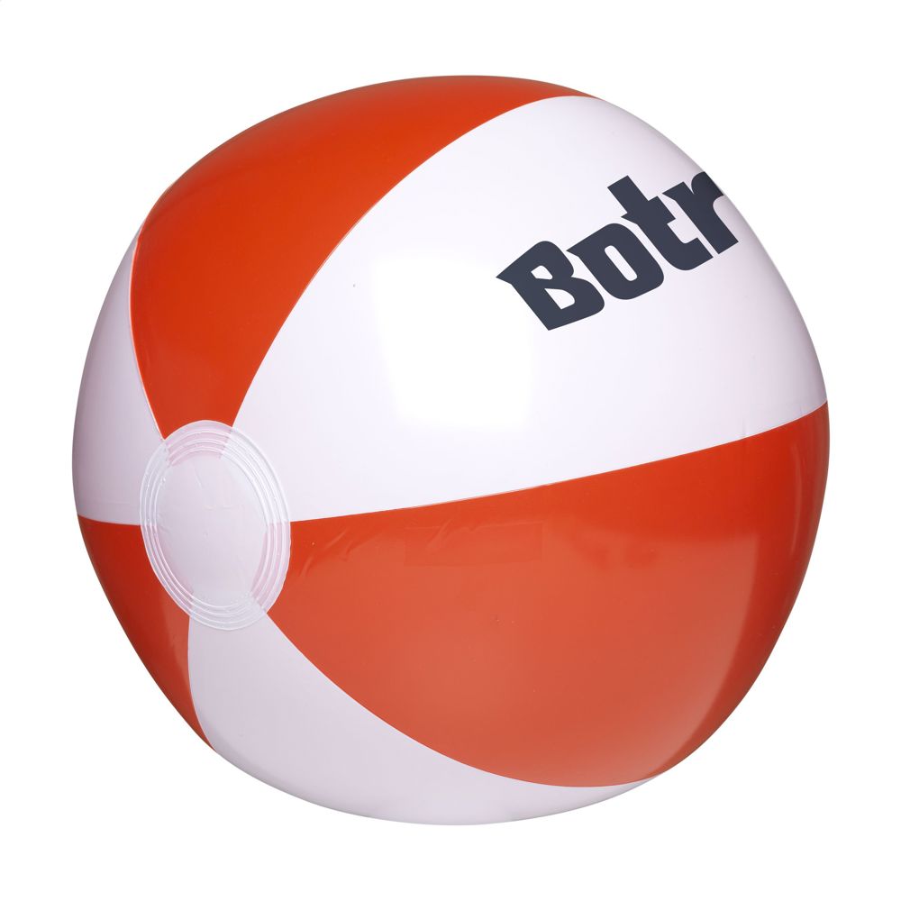 BeachBall Ø 27 cm - weiß/rot
