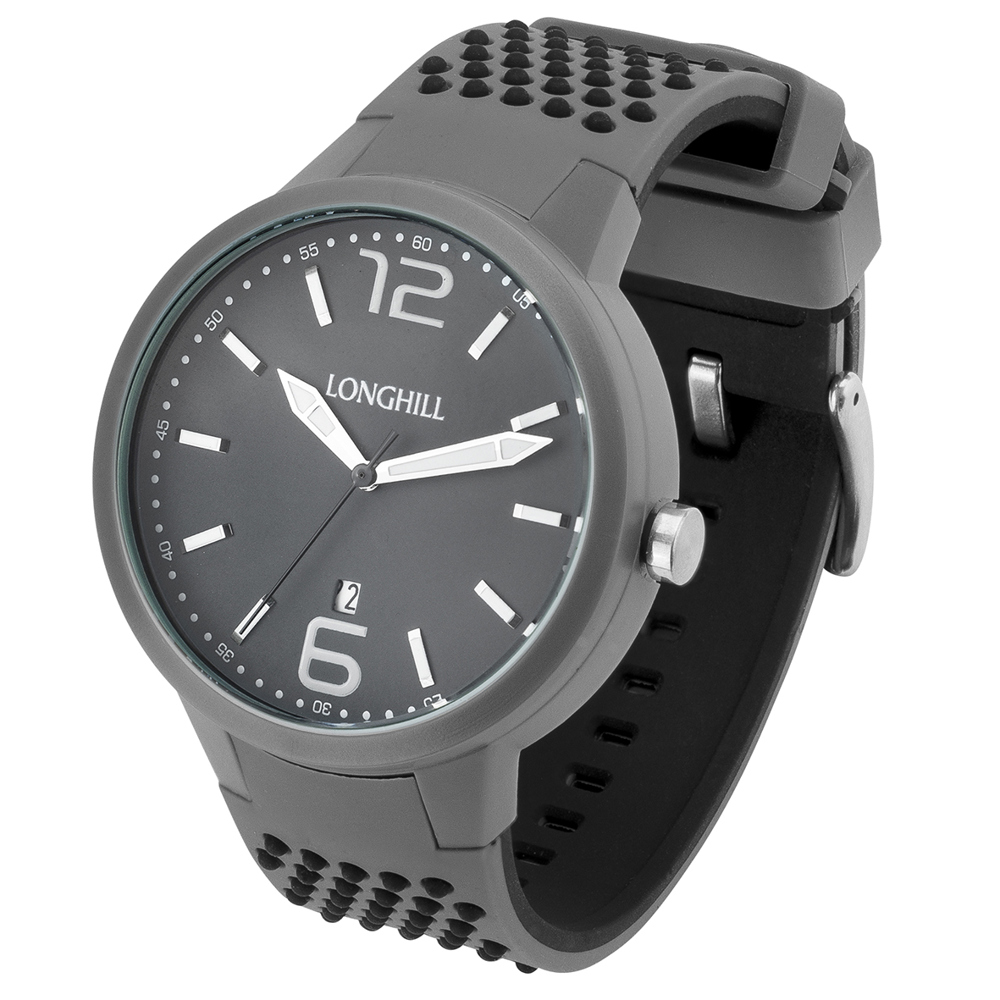 Kunststoffuhr STEN - grau/schwarz