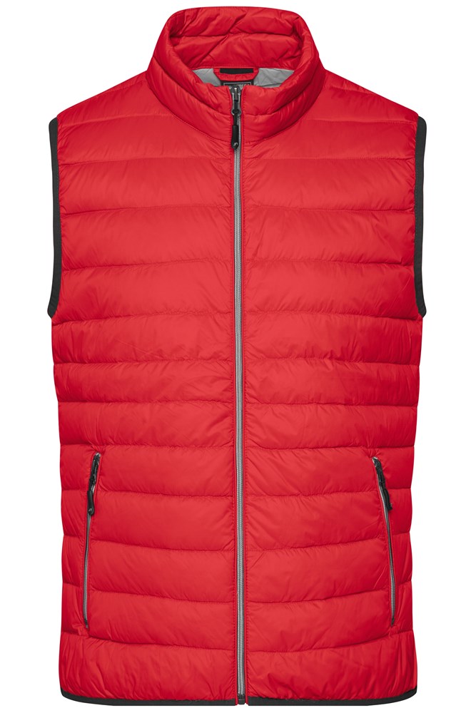 Men's Down Vest - Red/silver (ca. Pantone 200C
421C)