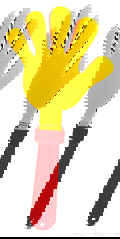 Klapperhand, schwarz/rot/gelb, one size