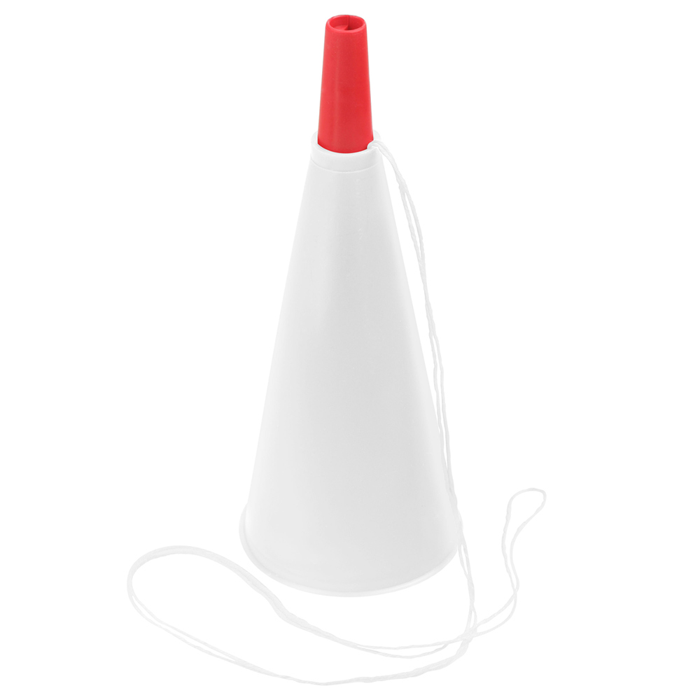 Fan-Horn - weiß/rot
