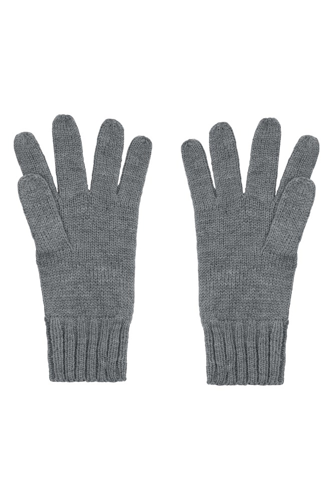 Knitted Gloves - Dark-grey-melange (ca. Pantone 7543C)