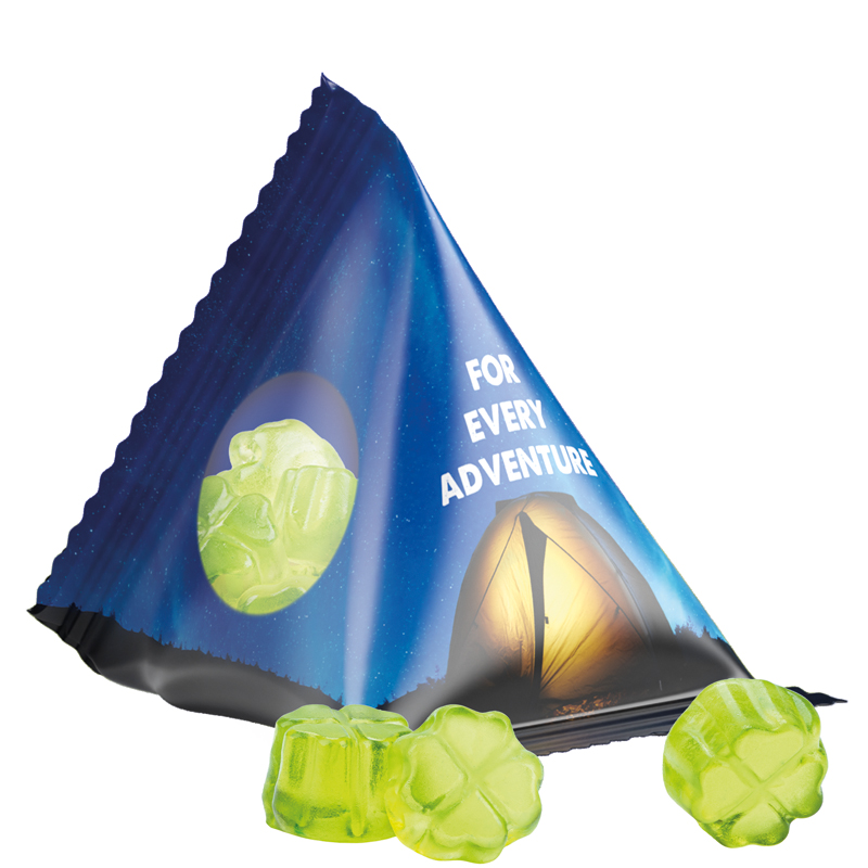 Tetraeder 15 g Trolli Fruchtgummi Standardformen - transparent
