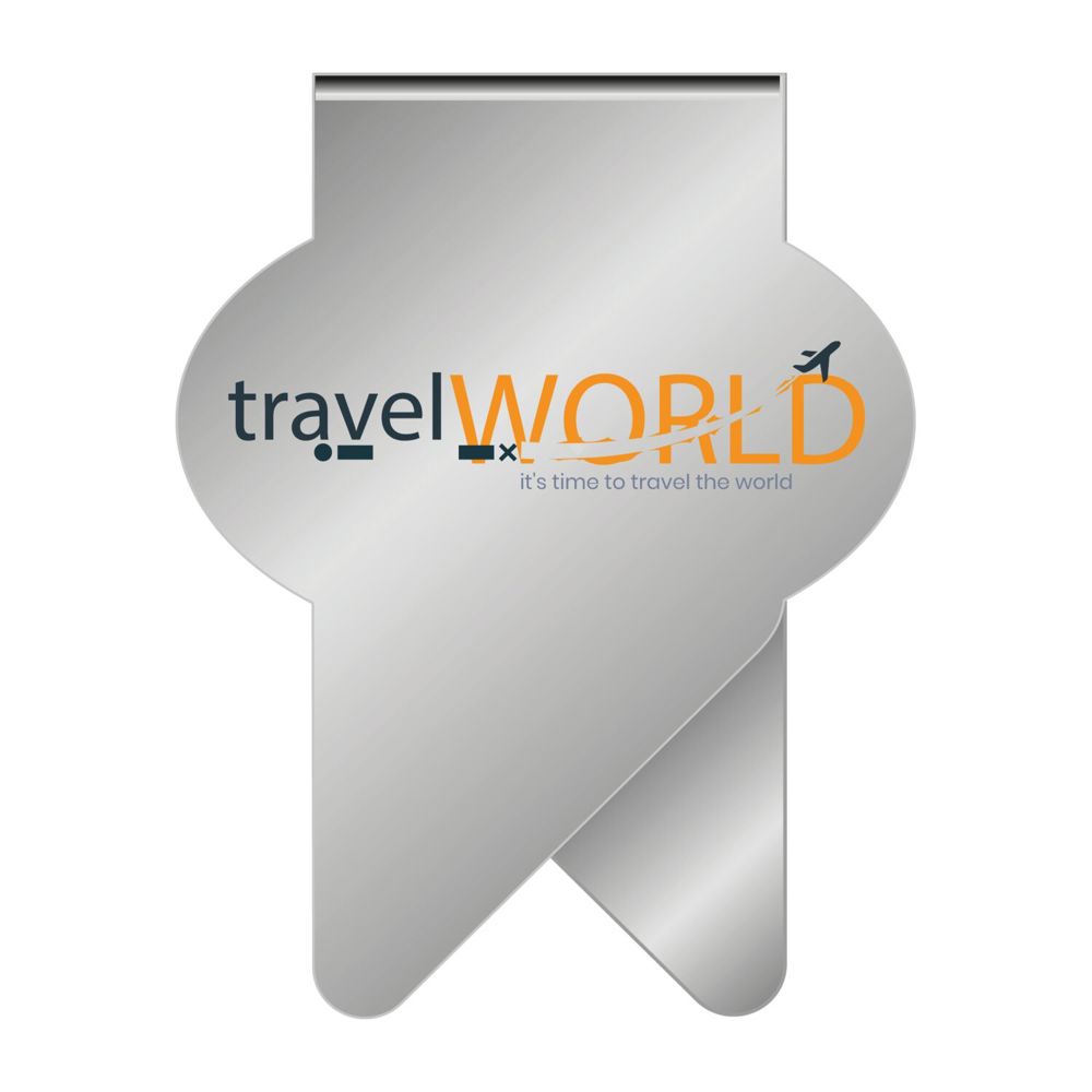 ROMINOX® Mehrweg-Büroklammer X Clip Variante D, idealer Mailingartikel für Dokumente, bis zu 12 Seiten Klemmkraft