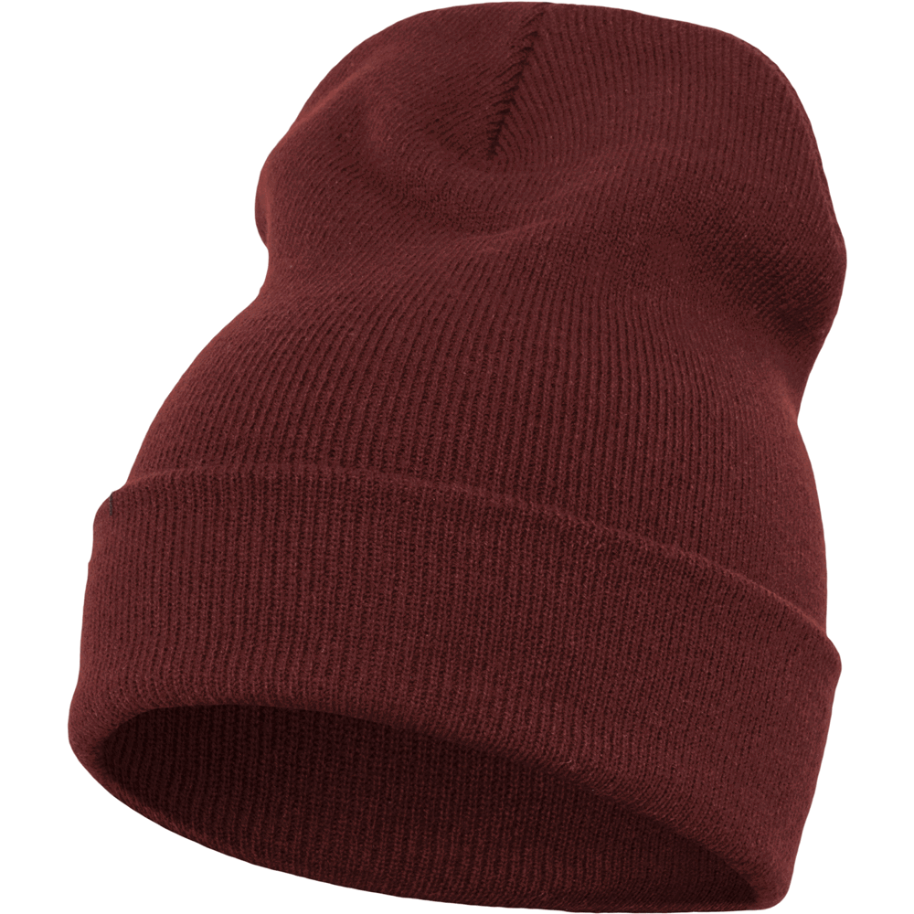 Heavyweight Long Beanie - maroon