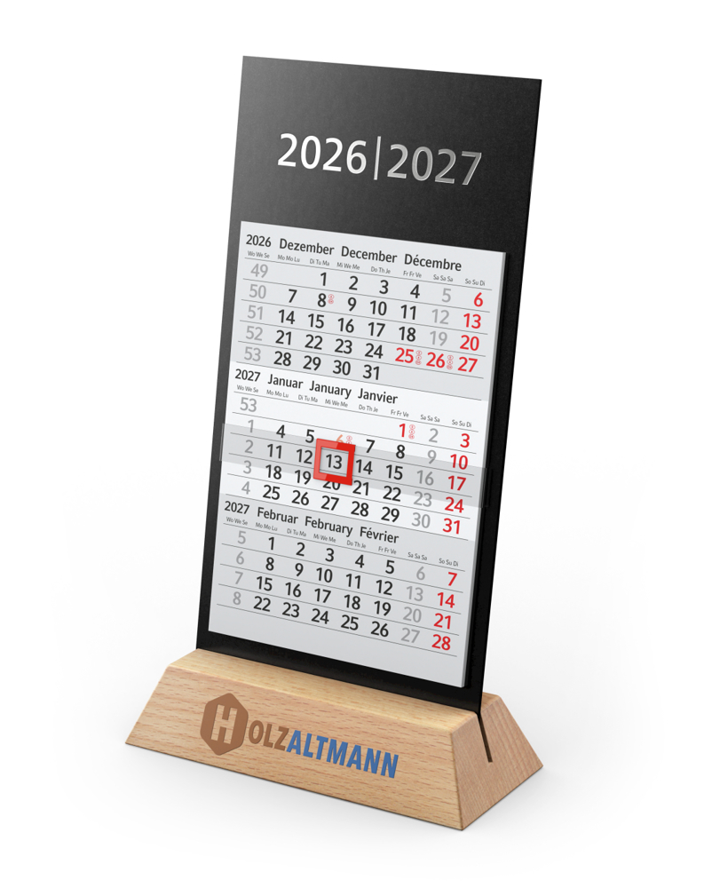 Tischkalender Desktop Wood 3