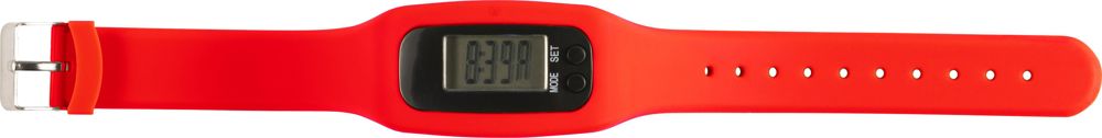 Schrittzähler mit Silikon Armband Tahir - rot