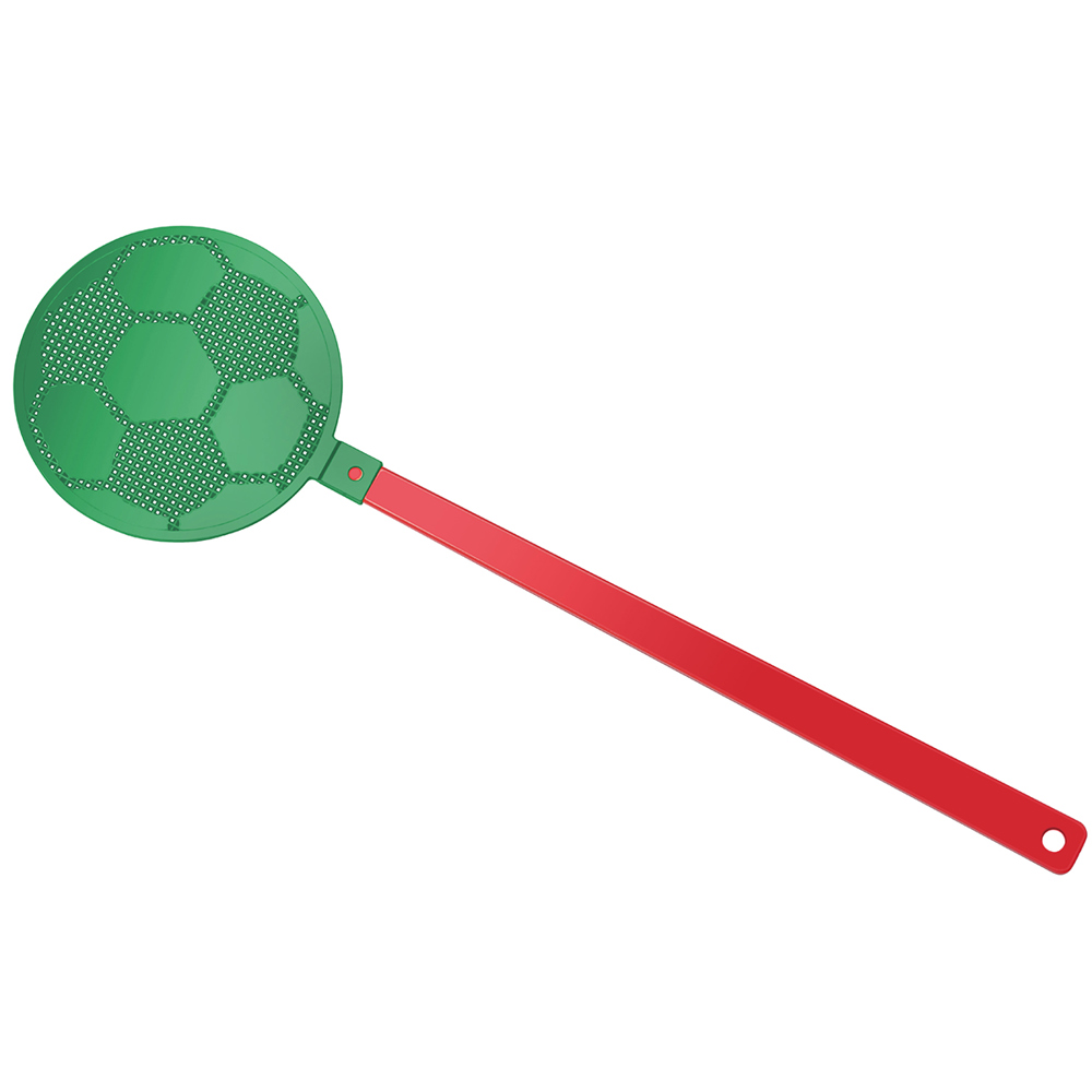 Fliegenklatsche "Fußball" - rot/grün