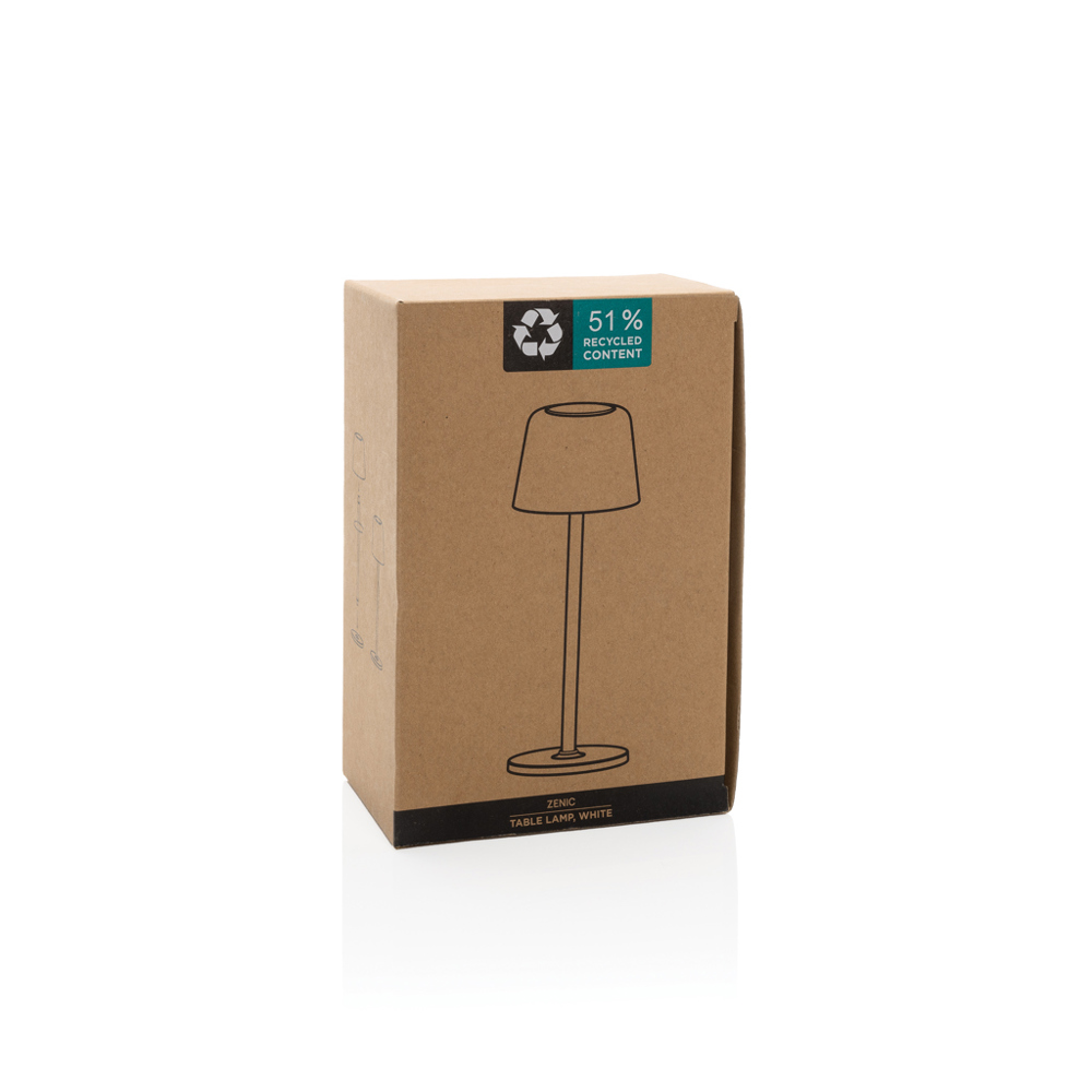 Zenic USB Tischleuchte aus RCS recyceltem Kunststoff