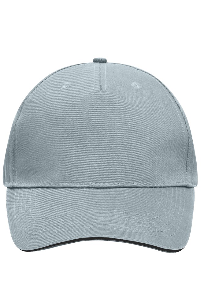 5 Panel Sandwich Cap - Light-grey/black (ca. Pantone 443C
blackC)