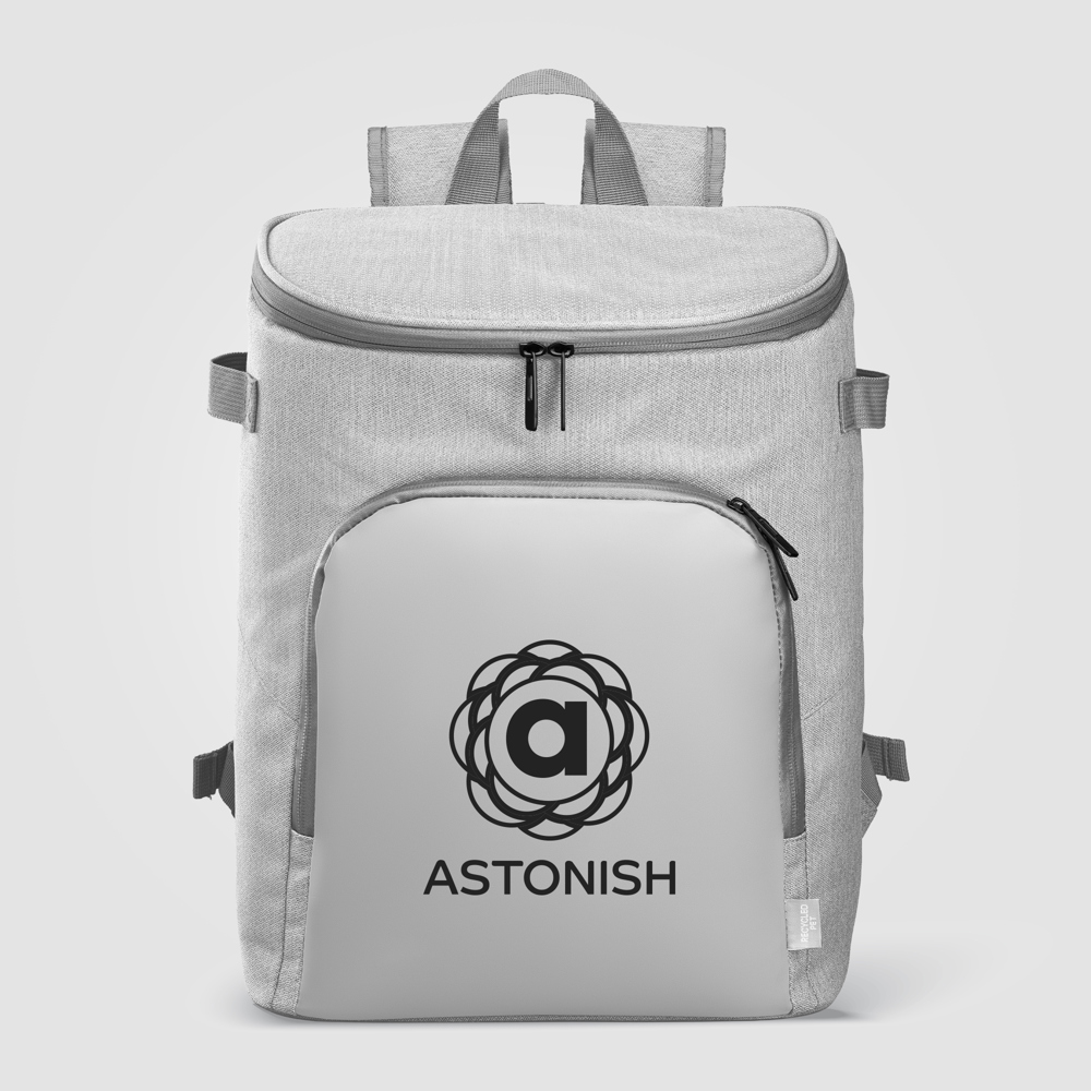 City Pack Kühlrucksack mit PEVA-Innenfutter aus rPET - 21 L - Grau (#75787B)