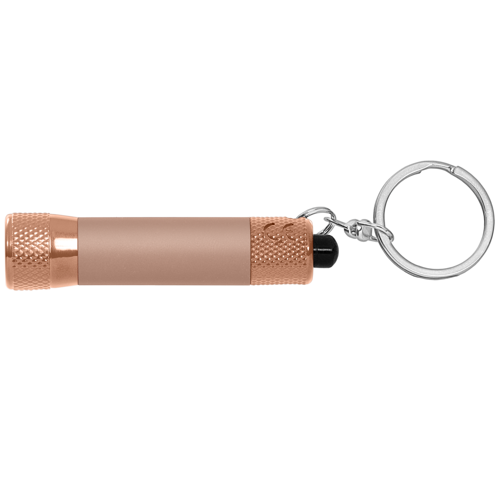 Chroma Softy Monochrome Metallic 3 LED-Taschenlampe mit Schlüsselanhänger - Rose Gold (#CA9A8E)