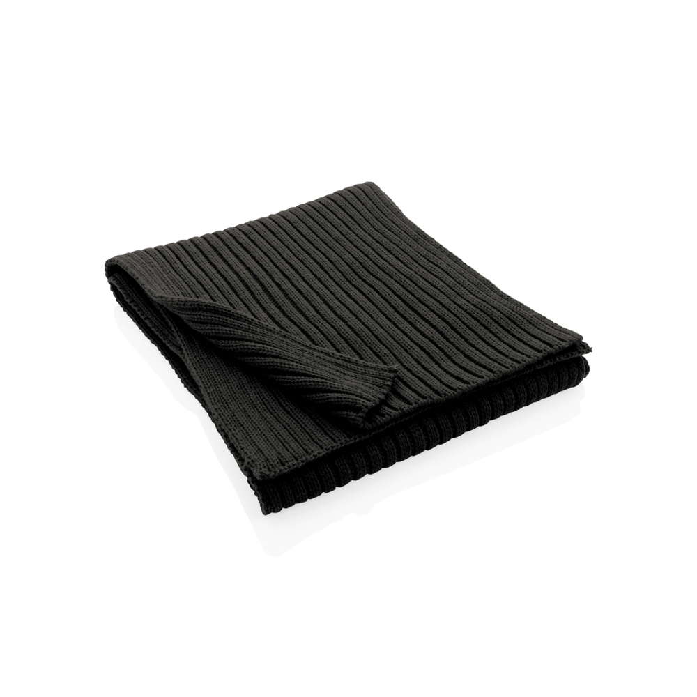 Impact AWARE™ Polylana® Strickschal 180x25cm - schwarz (± PMS Black)