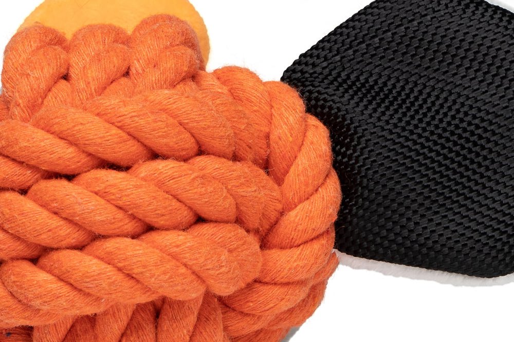 Hundespielzeug Knotentier Tiger, orange, one size