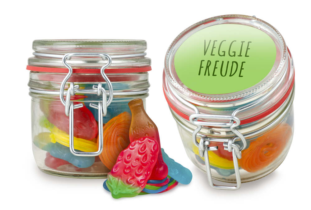 Bügelglas S Veggie Freude