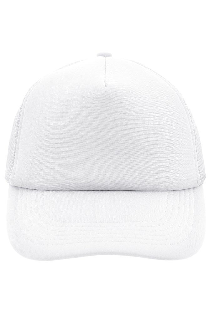 5 Panel Polyester Mesh Cap - White (ca. Pantone white)