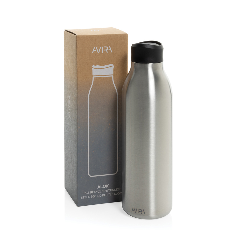 Avira Alok 360 Klick-Wasserflasche aus RCS rec. Stahl, 600ml