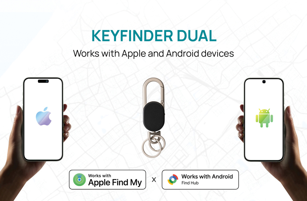 Keyfinder Dual Schlüsselanhänger mit weltweiter Ortung