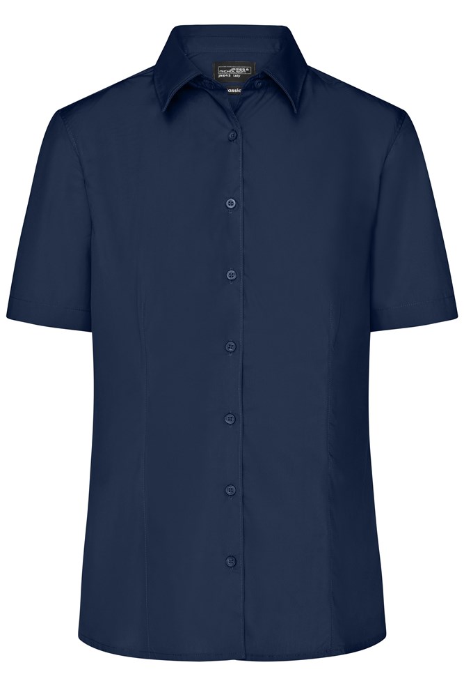 Ladies' Business Shirt Short-Sleeved - Navy (ca. Pantone 296C)
