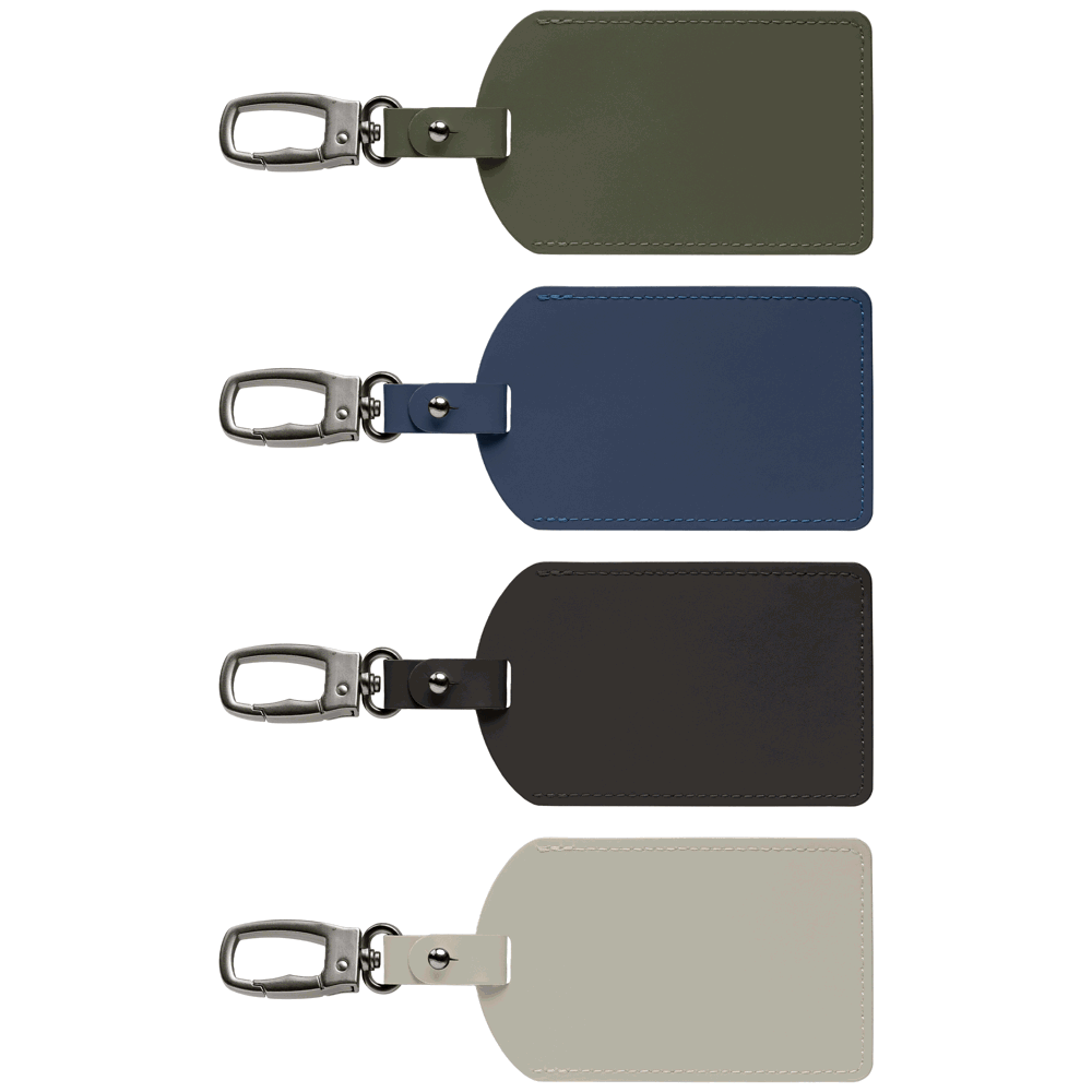 Malmö Karabiner-Gepäckanhänger aus recyceltem Metall – 6,5 x 17,5 cm