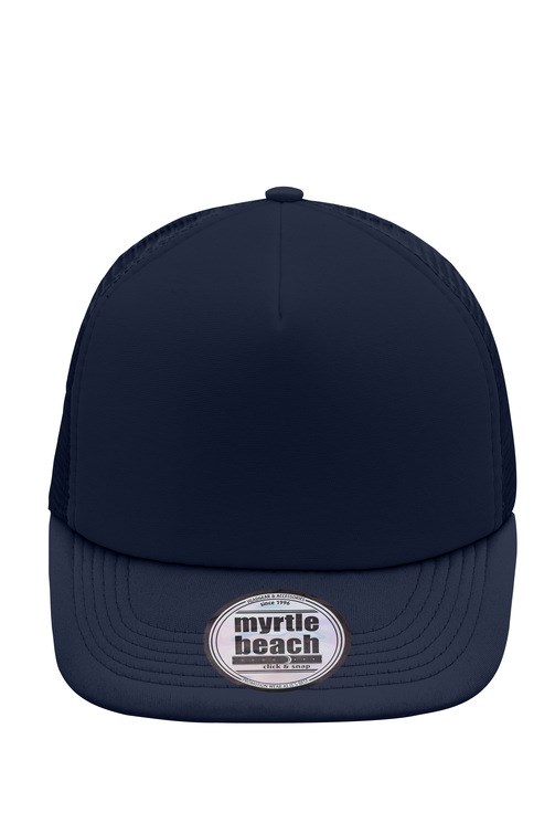 5 Panel Flat Peak Cap - Navy/navy (ca. Pantone 296C)