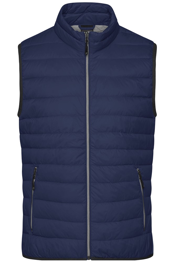 Men's Down Vest - Navy/silver (ca. Pantone 296C
429C)