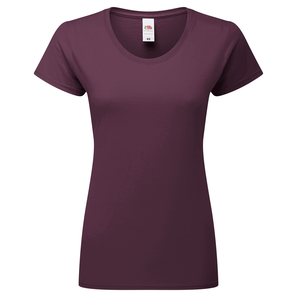614240 - Ladies Iconic 195 T-Shirt (zuvor: Ladies Ringspun Premium T-Shirt) - dark plum