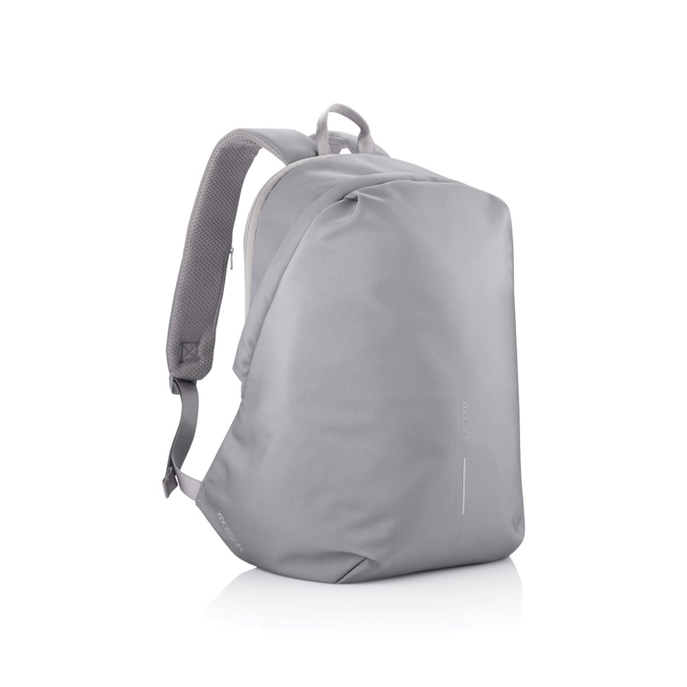 Bobby Soft, Anti-Diebstahl-Rucksack - grau, blau (± PMS Cool Grey 9/ ± PMS 2215)
