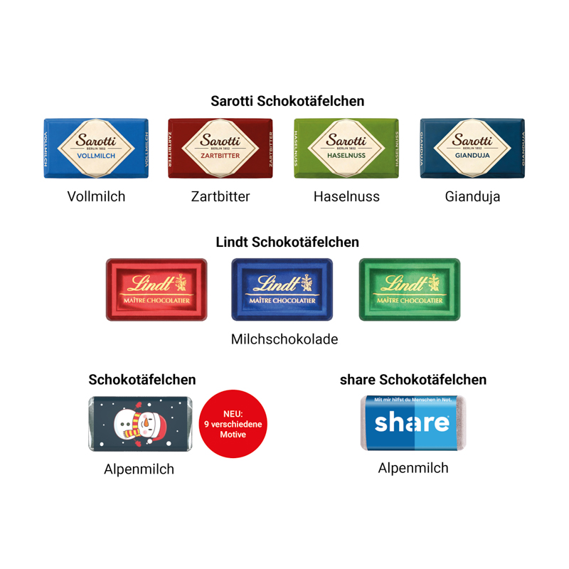 Täfelchen Adventskalender Haus ECO, Papierblister, Alpenmilch-Schokotäfelchen